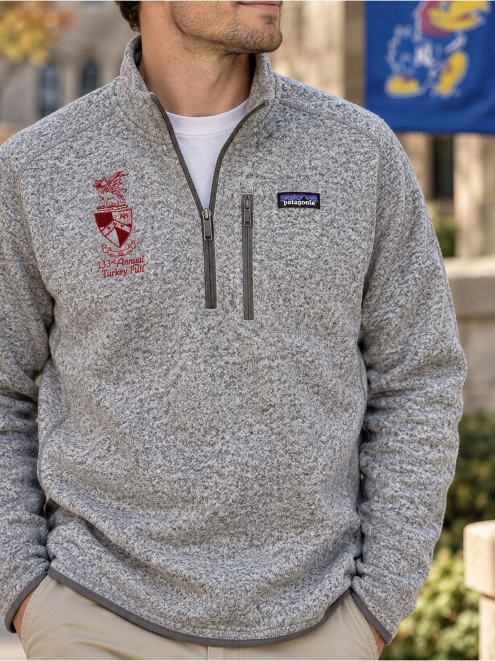 Patagonia Better Sweater Beta Theta Pi KU Kansas Fraternity Turkey Pull Fleece - Picture 1 of 9